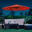 Blevins 270 cm W X 270 cm D Octagonal Lighted Cantilever Parasol with Crank Lift-1124389568