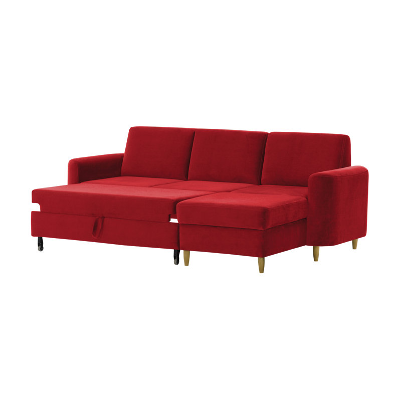 Chaim 4 Seater Sofa Bed, Red