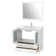 Arroyos 36'' Single Bathroom Vanity with Ceramic Top with Mirror