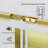 56 - 60 in. W x 70 in. H  Semi-Frameless Sliding Shower Door in Brushed Gold with Clear SGCC Tempered Glass