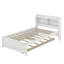 Structure de lit simple avec tête de lit et lit gigogne-109624326