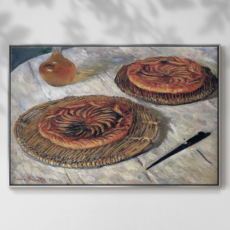 Les Galettes, 1882 - reproduction sur toile avec cadre flottant, H 27 po x l 41 po x P 2 po, Argent