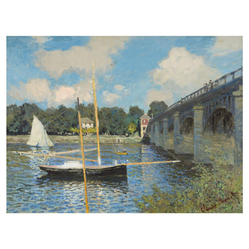 Le pont à Argenteuil par Pierre-Auguste Renoir - Estampe numérique, H 32 po x l 40 po