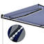 Dakota Fields 4cm D Polyester Black Cover Retractable Patio Awning-954645717-954645716