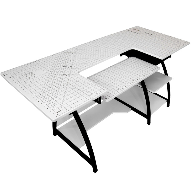 Achraf 144cm x 60cm Sewing Table with Sewing Machine Platform