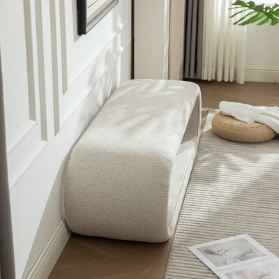 Banc rembourré avec structure en fer
