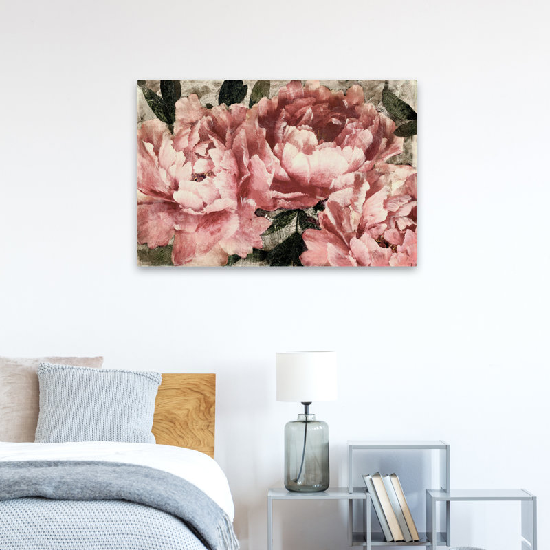 Plantes, fleurs, Adore I, art mural, H 24 po x l 36 po