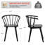 Chaise en bois massif avec accoudoirs Burkes