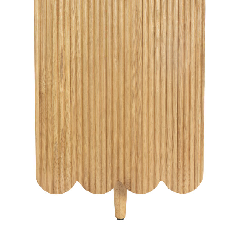 Kristy Fluted Wood Desk