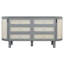 Lit moderne gris avec tiroirs cachés et compartiments de rangement latéraux