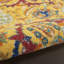 Tapis jaune à motif floral Weirton-694233997