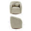 Fauteuil pivotant en cuir végétalien Jonina-2032750568