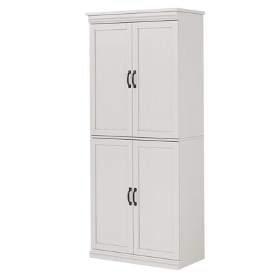 Armoire de rangement autoportante de 178 cm de haut, à 2 portes, en bois d'ingénierie, avec étagères réglables et conception anti-basculement, idéale pour la cuisine, la salle à manger, la salle de bain et la buanderie. Convient également à la salle à manger et à la buanderie.