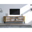 Meuble télé bleu saphir, style industriel, 59,1 po x 19,7 po x 15,7 po | 100% panneau de particules enduit de mélamine, épaisseur de 0,71 pouce | Pieds en métal robustes, parfaits pour le salon et les espaces de divertissement, conception moderne