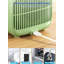 Ventilateur de bureau sans lame avec éclairage ambiant à DEL à commande tactile 5 couleurs, adapté au ventilateur de bureau silencieux et rechargeable USB pour les bureaux de chambre à coucher et de bureau