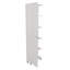Armoire de coin, cinq tablettes ouvertes, une porte, finition blanche-1676640774