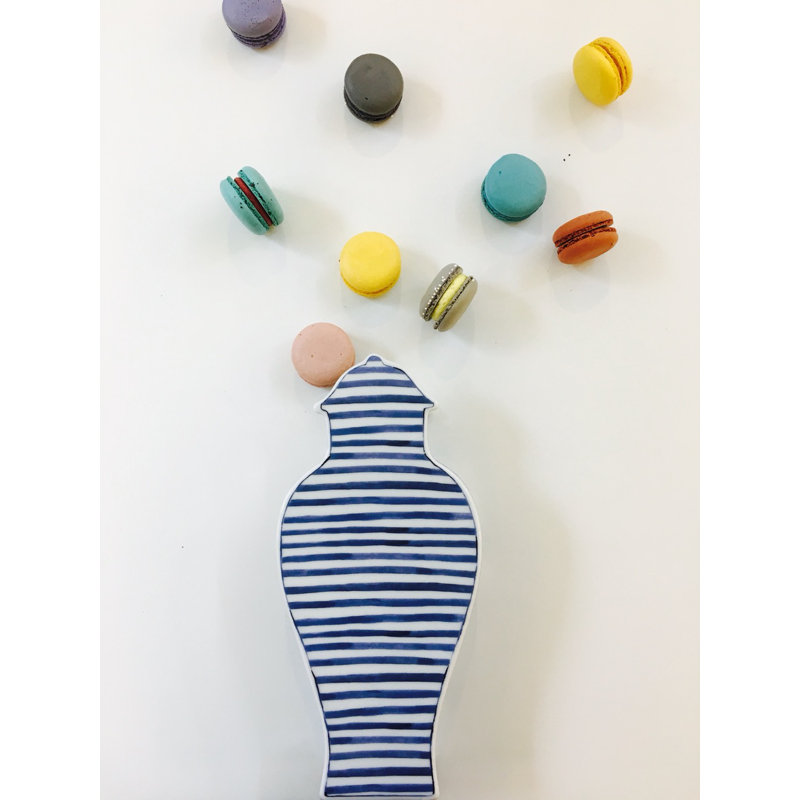Blue and White Hand-Painted Porcelain Table Vase