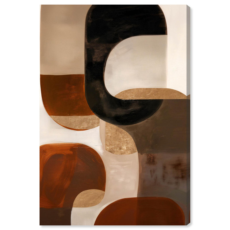 «Falling Earth Boho Decor», reproduction d'art sur toile par Art Remedy, H 36 po x l 54 po, Cadre doré