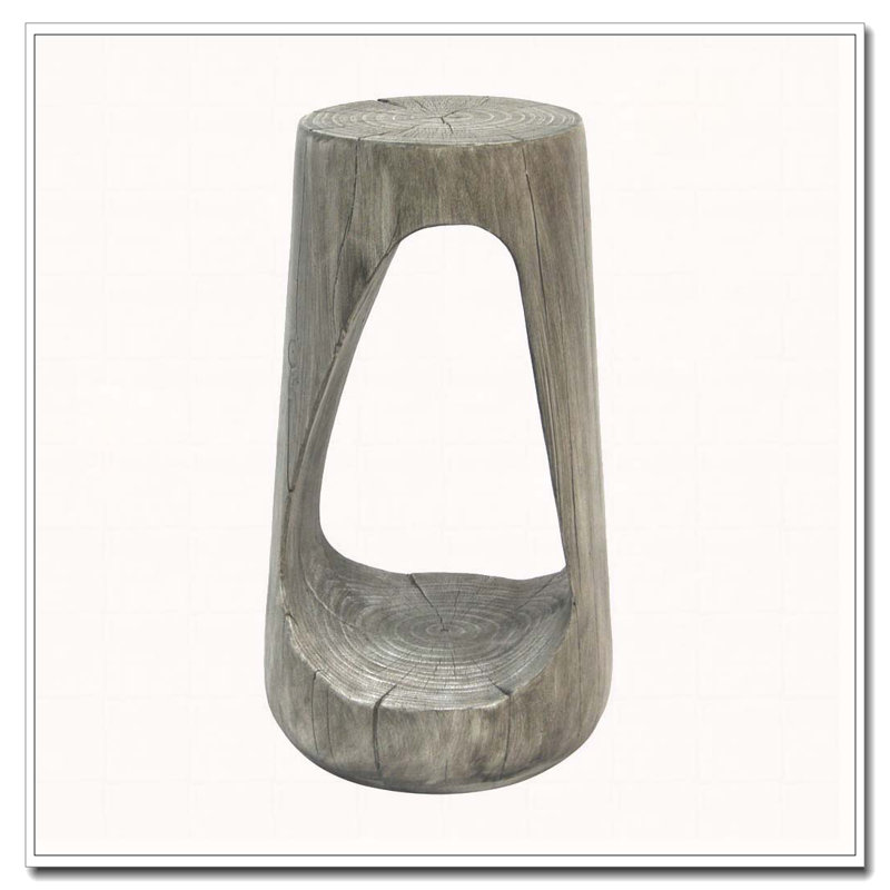 Outdoor Side Table,Patio Garden Stool Table,Decorative Accent Table for Patio Balcony Beach Pool Side, Antique Brown