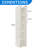 Narrow Cube Storage Cabinet, 5-Cube Wood Bookcase, Freely Stackable & Modular Shelving Unit For Living Room, Bedroom, Home Office, TV Stand Or Display, White-123039168