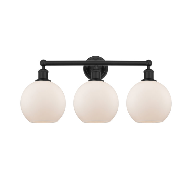 Ellington 3 - Light Dimmable Vanity Light, Matte White, Matte Black