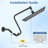 12 Inch Adjustable Extension Arm High-Pressure Rain Shower Head, Rain Fixed Shower Head-118534845