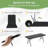 Black Portable Folding Camping Table With Carry Handle-233446260