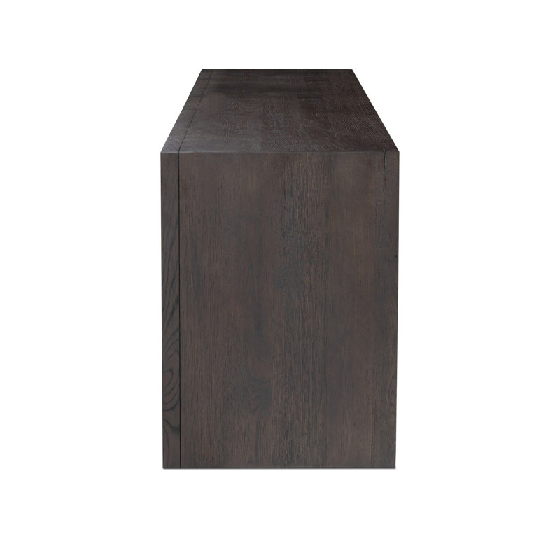 Chalmers Media Console-Weathered Oak, Weathered Oak