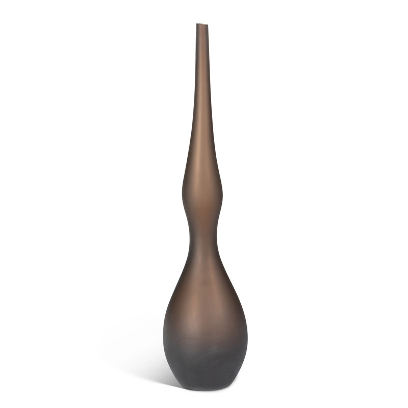 Luca Glass Vase, Coffee, Large, 24" H x 5.75" W x 5.75" D