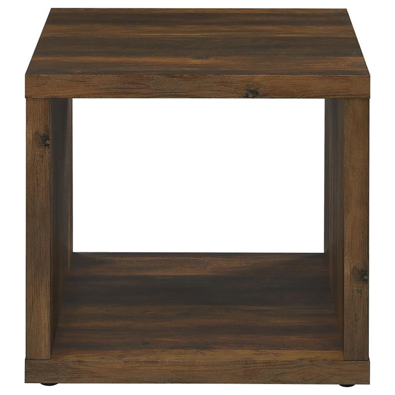Granison Square End Table, Dark Pine