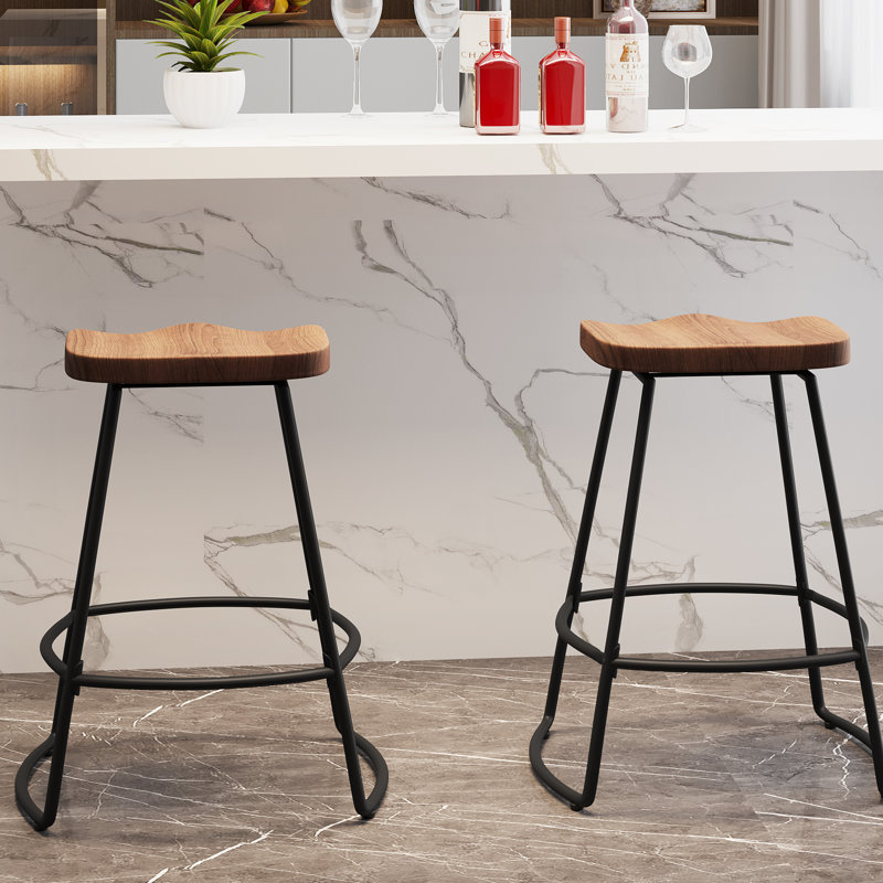 Abreu Swivel Counter Stool with Steel Frame, Counter Stool (26" Seat Height)