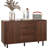 Sideboard Buffet Cabinet, Rustic Brown, 2 Cupboards & 3 Drawers, Adjustable Shelves For Living Room, Entryway, Storage Cabinet Brown Storage, Cupboards, Shelf, Dining Area