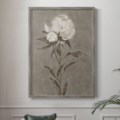 «Pretty as a Peony II», reproduction encadrée - bois massif
