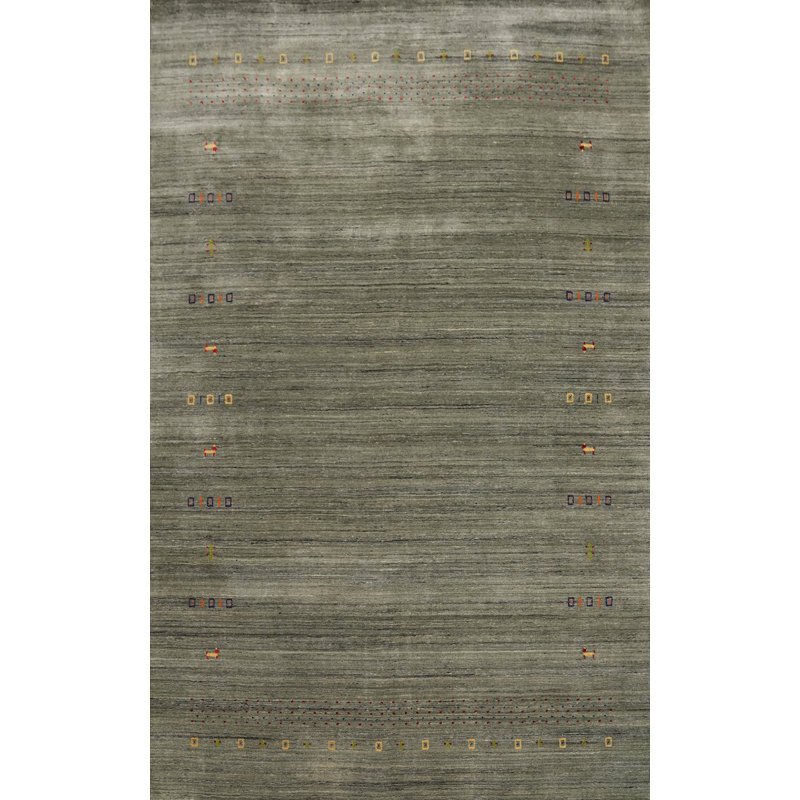Tribal Green Oriental Indian Area Rug 7x10