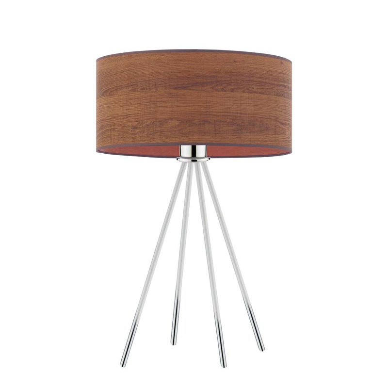 Chesley Metal Table Lamp, Chrome, Brown