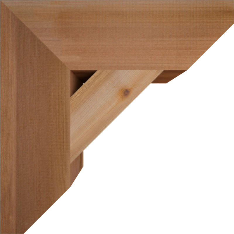 Support traditionnel en bois rustique à lattes, Cèdre rouge, H 20 po x l 5,5 po x P 20 po