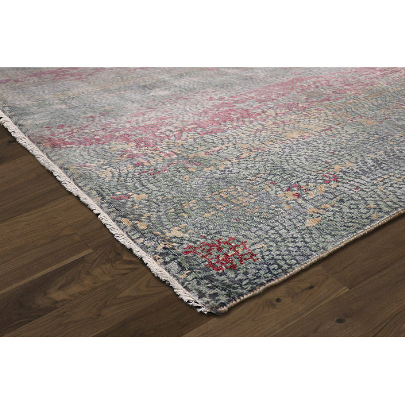 Gemstone Handmade Abstract Area Rug, Rectangle 10'1" x 13'10"