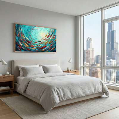 Colorful Fish Canvas Wall Art Set Of 1
