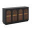 Buffet arqué avec rangement, grande armoire arquée avec portes en verre-783522230