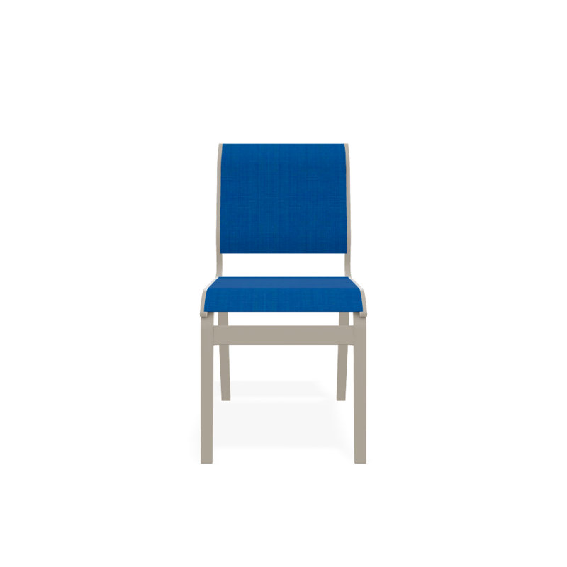Chaise d'appoint de salle à manger Hiraku, Désert texturé, Bleu pacifique 28D
