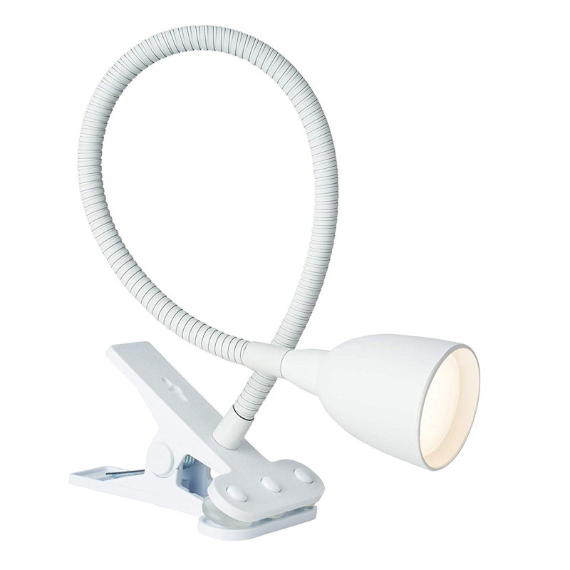 Liberty Hill Adjustable Clip On Lamp, White
