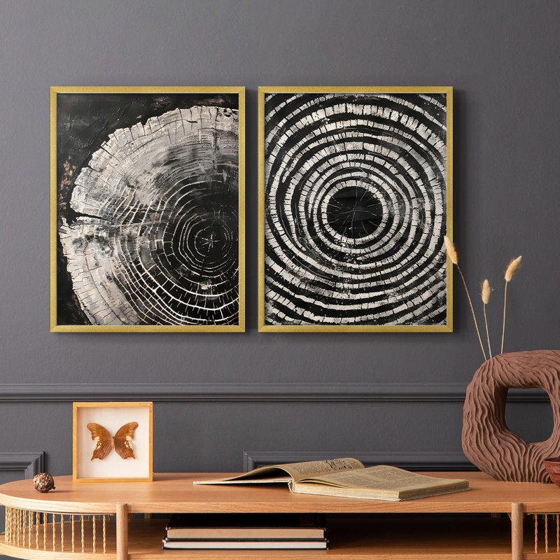 ABSTRACT Series CXXXIII-Premium Framed Print -Ready to Hang - No Nails Required - No Nails Required, Doré, H 29 po x l 46 po