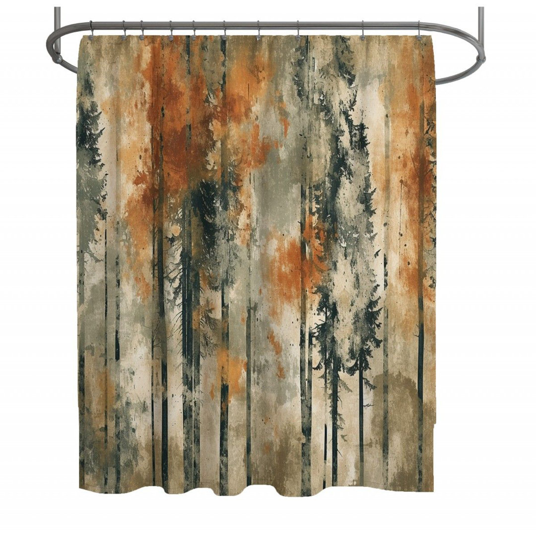 Forest Shower Curtain - Landscape Bathroom Decor VisionDecor