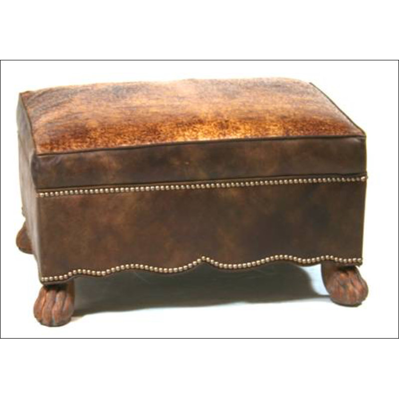 Ottoman, Performance Twill Natural, Brushy Bayou