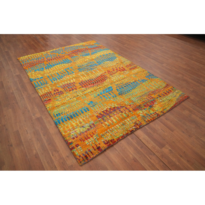 Tapis de salon moderne et abstrait 5 x 8
