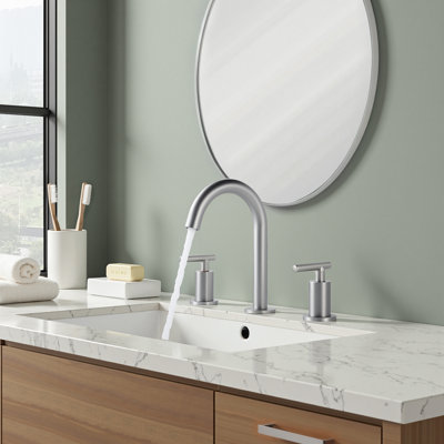 Forious® Ultra Widespread Faucet 2-Handle Bathroom Faucet With Drain Assembly