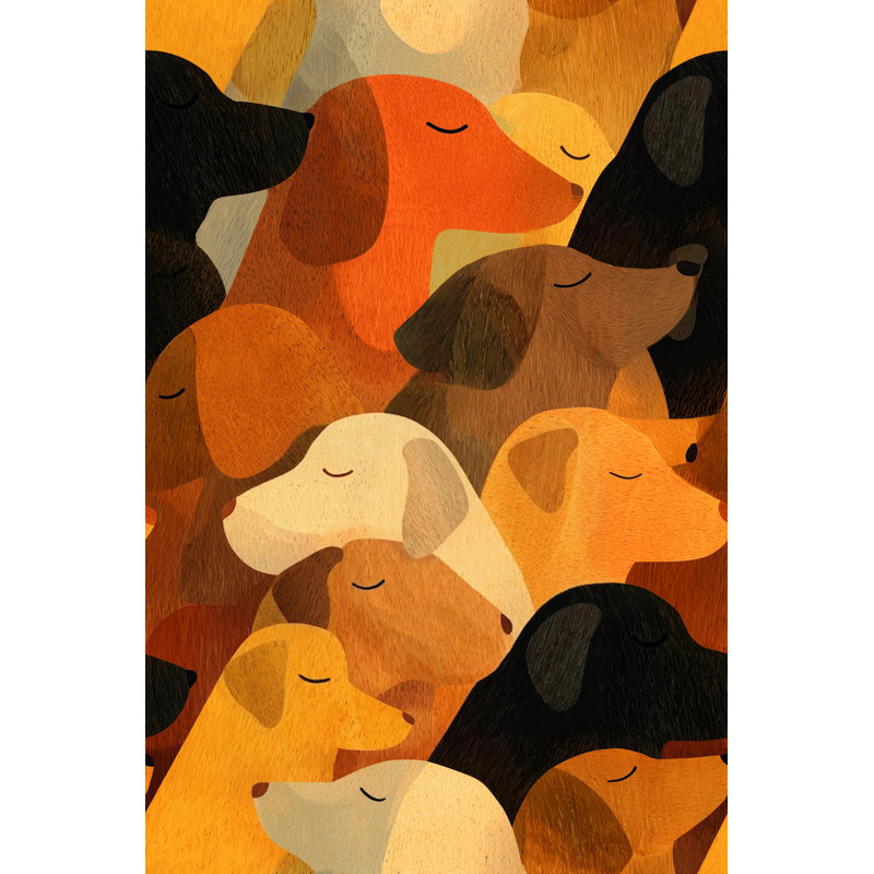 Papier peint amovible avec motif de chiens, Peel and Stick