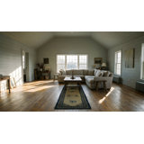 Antique Peking Hallway Runner Wool Beige, Blue Rug