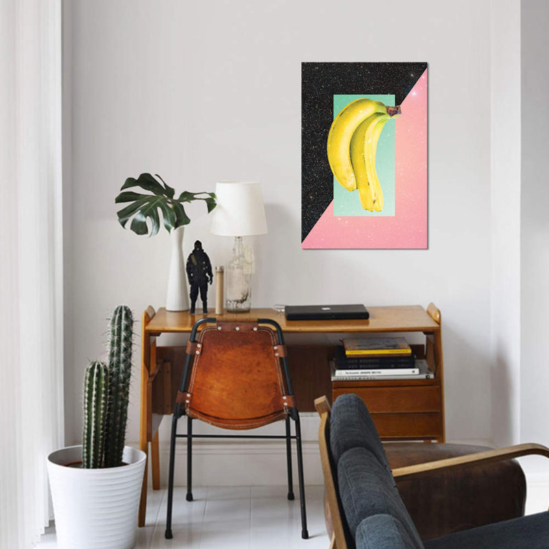 «Eat Banana» par Danny Ivan, impression sur toile tendue, H 26 po x l 18 po x P 1,5 po, Toile tendue, Pas de tapis