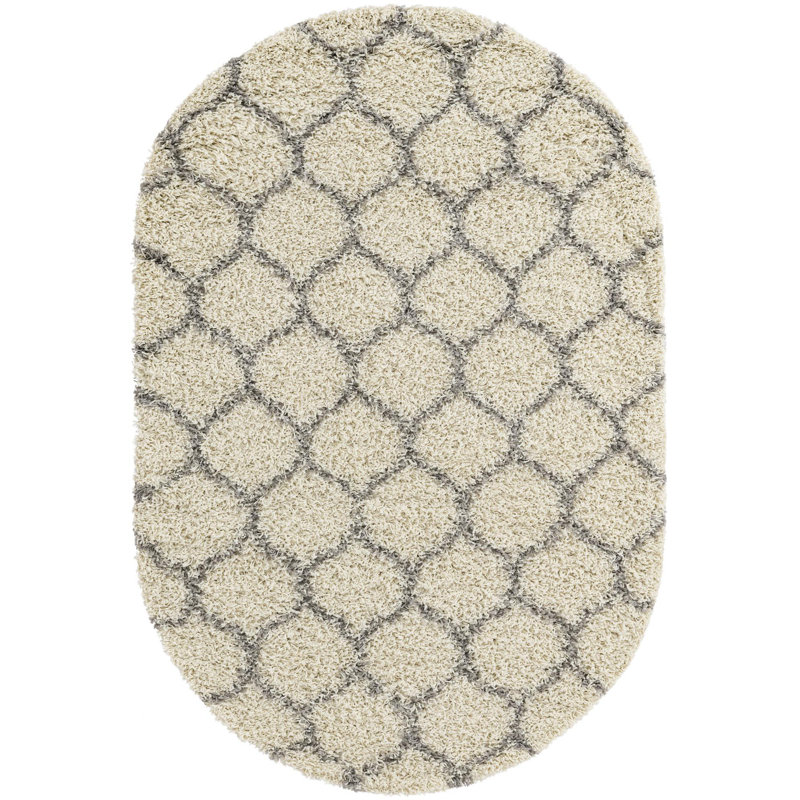 Geometric Indoor Rug, Oval 4' x 6'